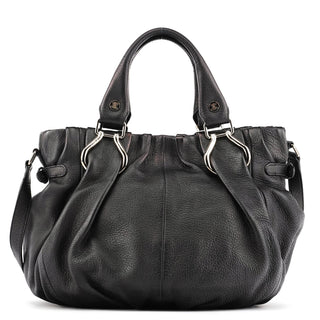 Celine Black Leather Pillow 2-Way Tote Bag