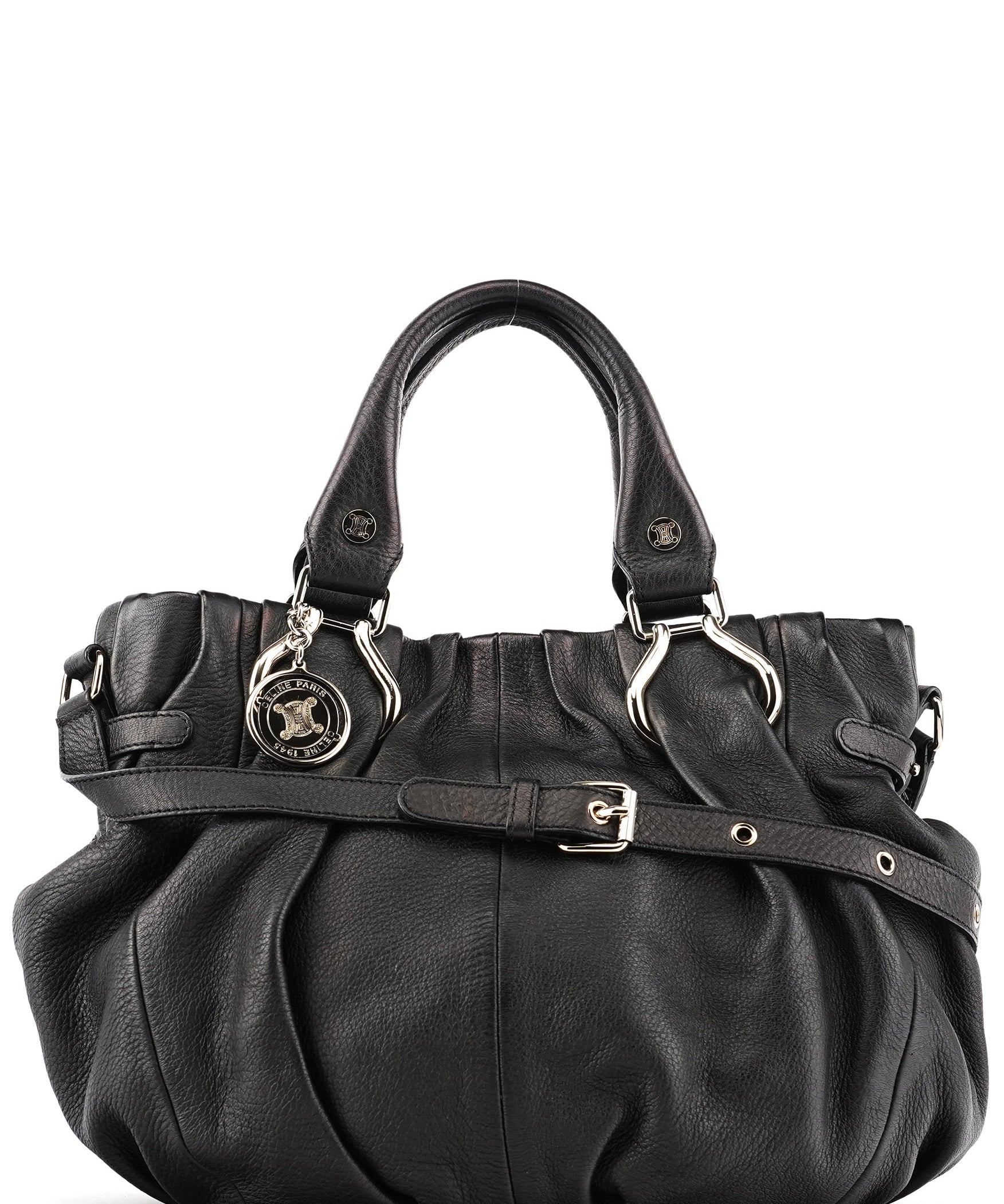 Celine Borsa tote Pillow 2-Way in pelle nera