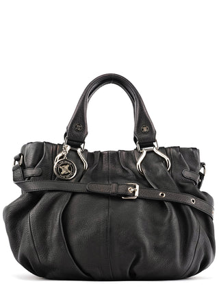 Celine Black Leather Pillow 2-Way Tote Bag