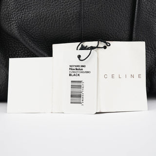 Celine Black Leather Pillow Tote Bag