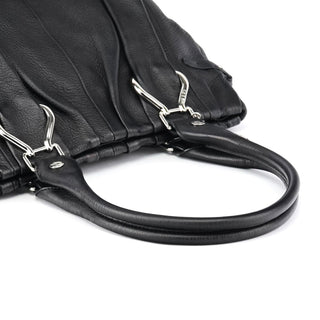 Celine Black Leather Pillow Tote Bag