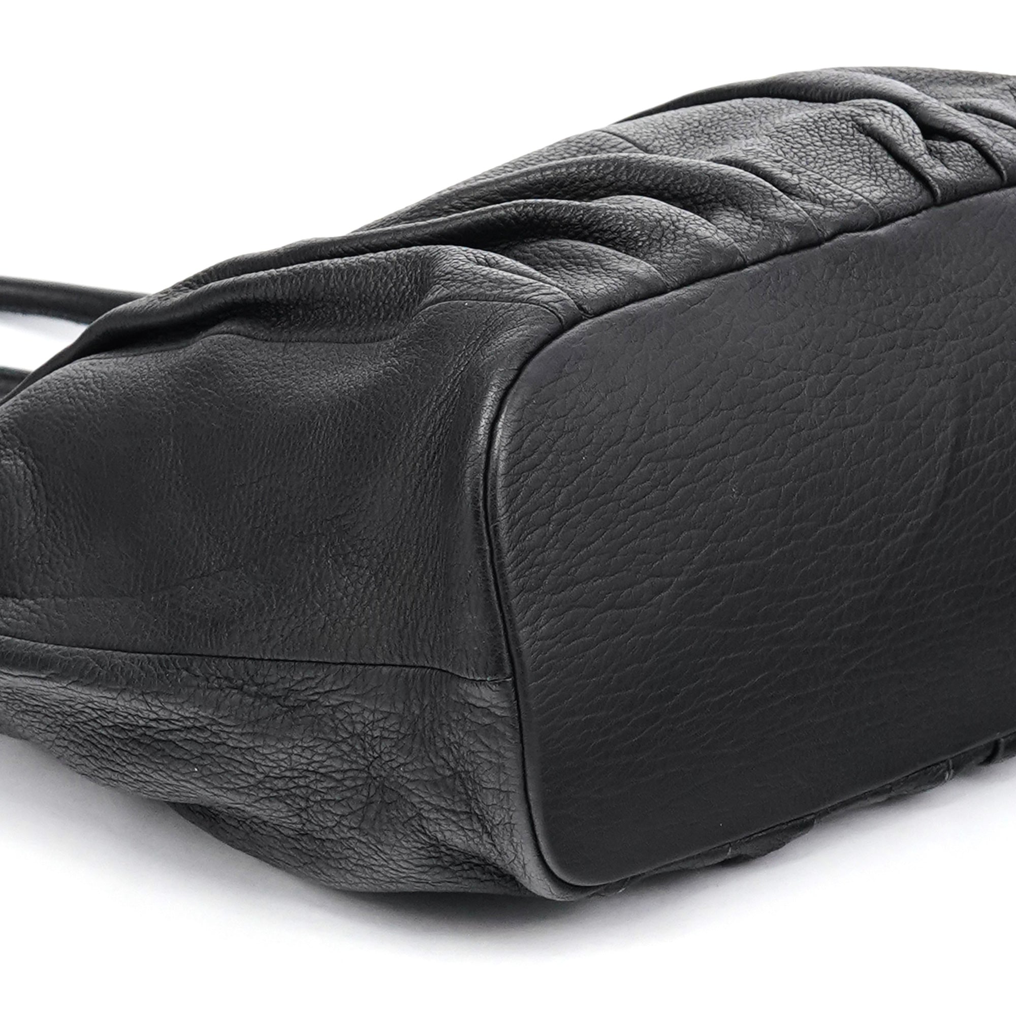 Celine Black Leather Pillow Tote Bag