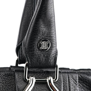 Celine Black Leather Pillow Tote Bag