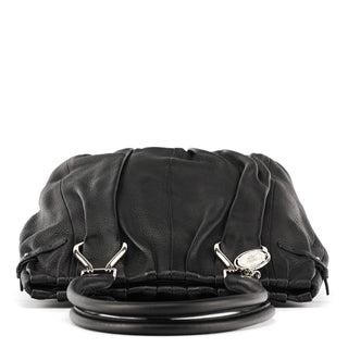 Celine Black Leather Pillow Tote Bag