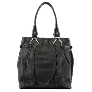 Celine Black Leather Pillow Tote Bag