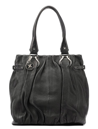Celine Black Leather Pillow Tote Bag