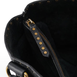 Celine Black Leather Studded Boogie Tote Bag