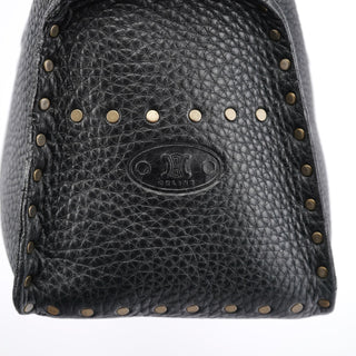 Celine Black Leather Studded Boogie Tote Bag