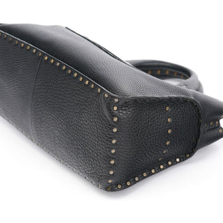 Celine Black Leather Studded Boogie Tote Bag