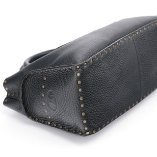 Celine Black Leather Studded Boogie Tote Bag