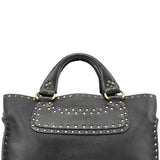 Celine Sac cabas Boogie clouté en cuir noir