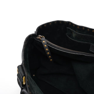 Celine Black Leather Studded Boogie Tote Bag