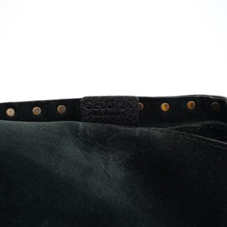 Celine Black Leather Studded Boogie Tote Bag