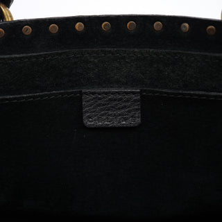 Celine Black Leather Studded Boogie Tote Bag