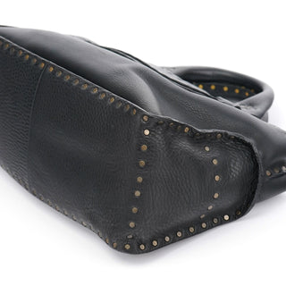 Celine Black Leather Studded Boogie Tote Bag