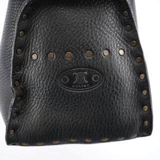 Celine Black Leather Studded Boogie Tote Bag