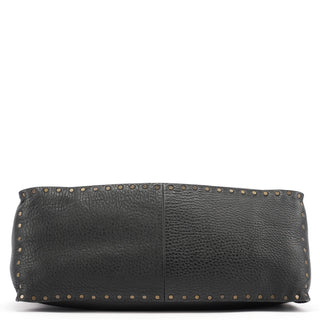 Celine Black Leather Studded Boogie Tote Bag