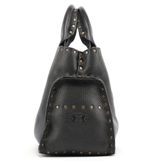 Celine Black Leather Studded Boogie Tote Bag