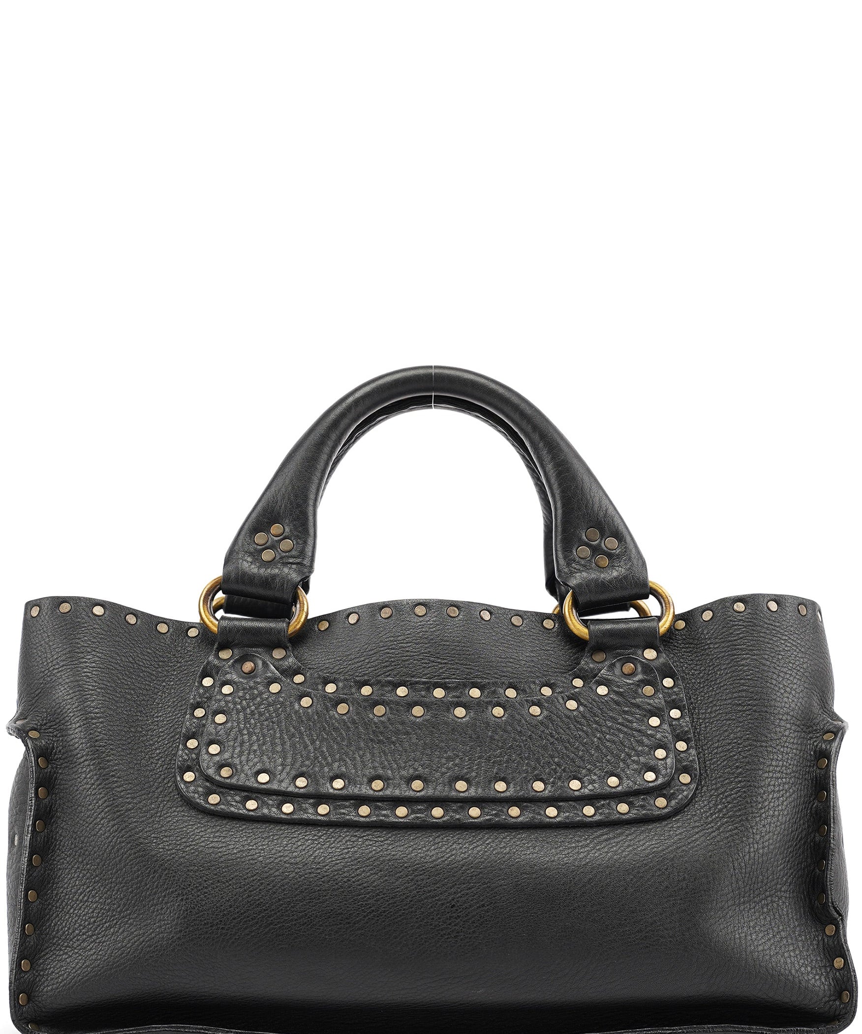 Celine Borsa tote Boogie in pelle nera con borchie