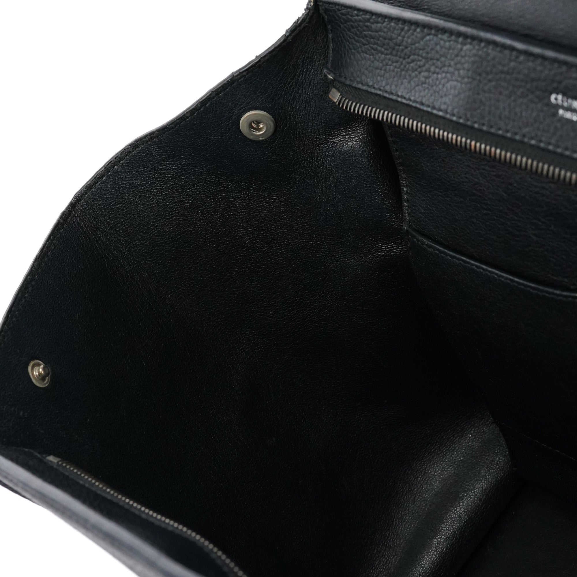 Celine Black Leather Trapeze 2-Way Bag