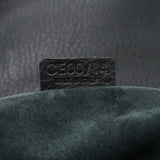Celine Black Pebbled Leather Belt Tote Bag