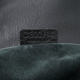 Celine Black Pebbled Leather Belt Tote Bag