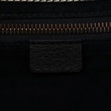 Celine Black Pebbled Leather Belt Tote Bag