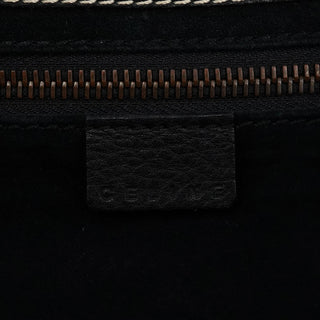 Celine Black Pebbled Leather Belt Tote Bag