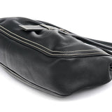 Celine Black Pebbled Leather Belt Tote Bag