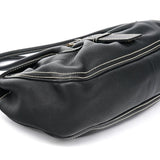 Celine Black Pebbled Leather Belt Tote Bag
