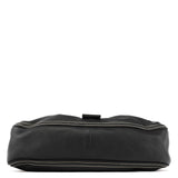 Celine Black Pebbled Leather Belt Tote Bag