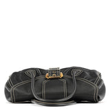 Celine Black Pebbled Leather Belt Tote Bag
