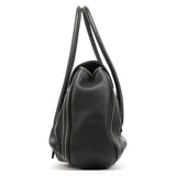 Celine Black Pebbled Leather Belt Tote Bag