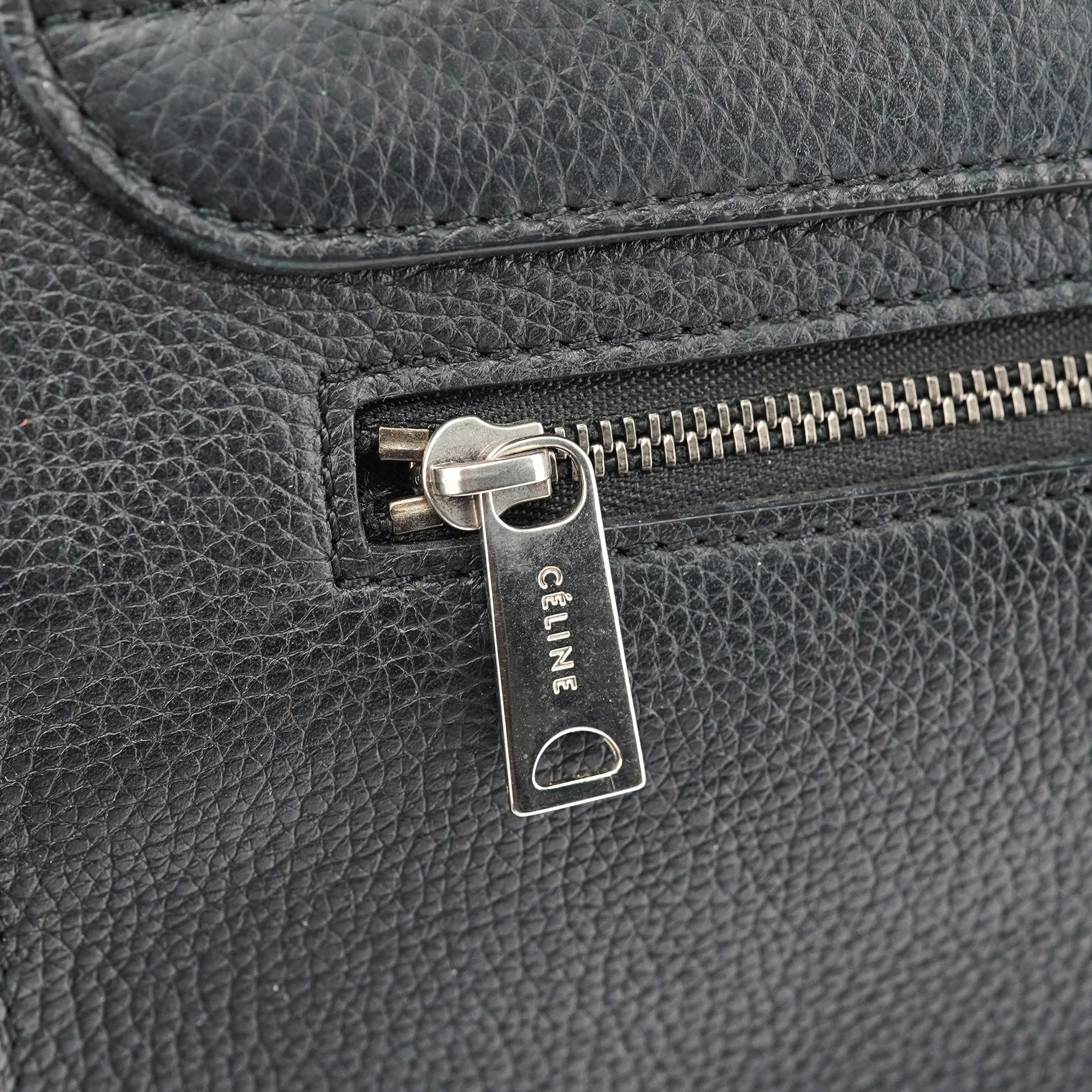 Celine Black Suede Leather Trapeze 2-Way Shoulder Bag