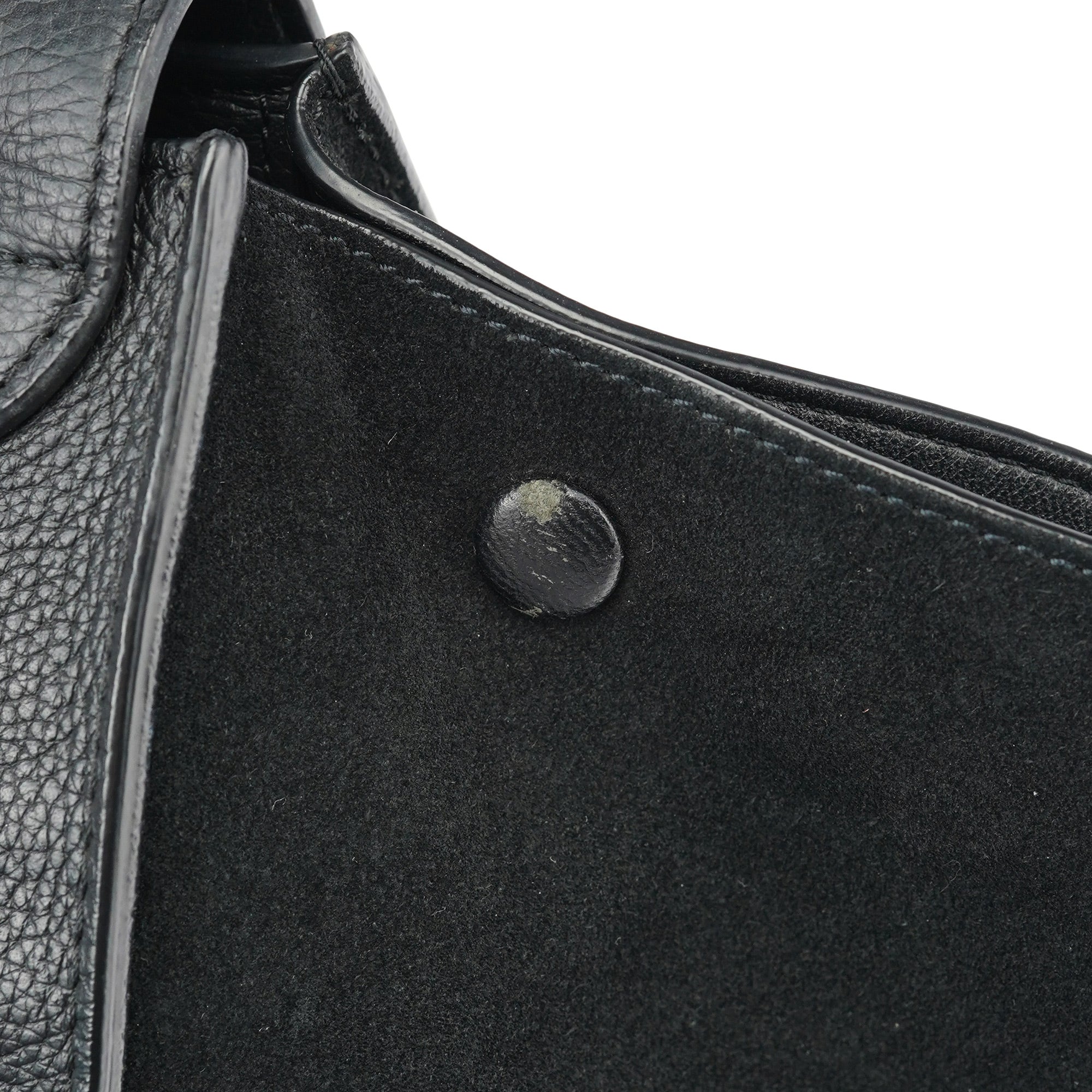Celine Black Suede Leather Trapeze 2-Way Shoulder Bag