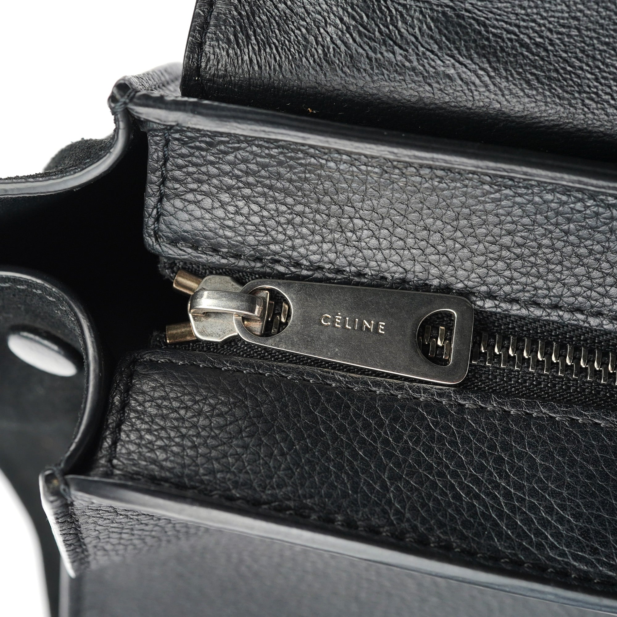 Celine Black Suede Leather Trapeze 2-Way Shoulder Bag