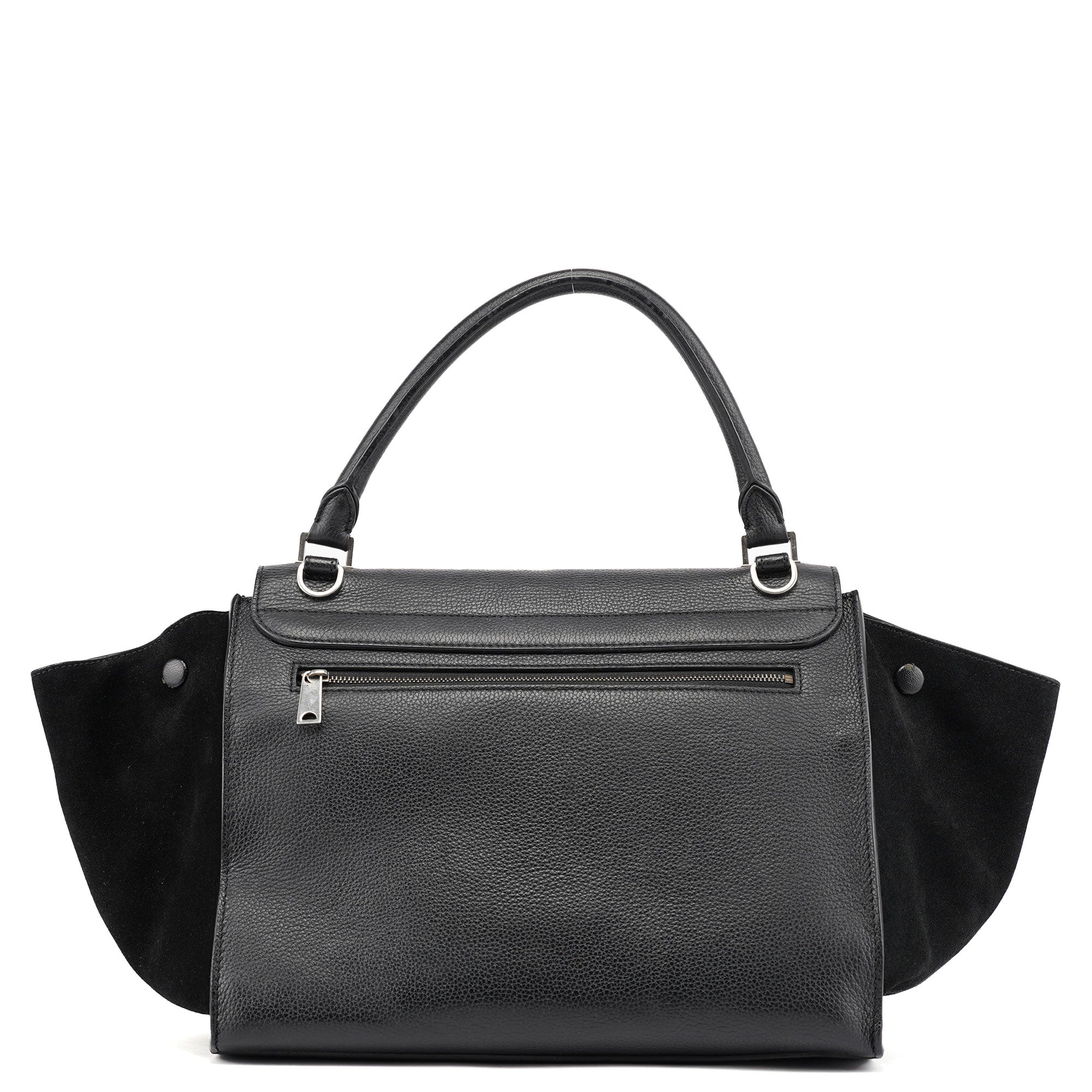 Celine Black Suede Leather Trapeze 2-Way Shoulder Bag