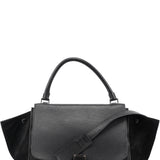 Celine Black Suede Leather Trapeze 2-Way Shoulder Bag