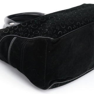 Celine Black Suede Macadam Boogie Bag