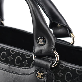 Celine Black Suede Macadam Boogie Bag