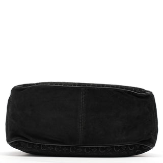 Celine Black Suede Macadam Boogie Bag