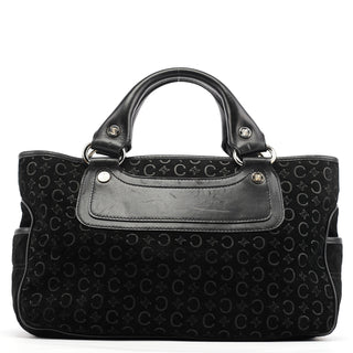 Celine Black Suede Macadam Boogie Bag