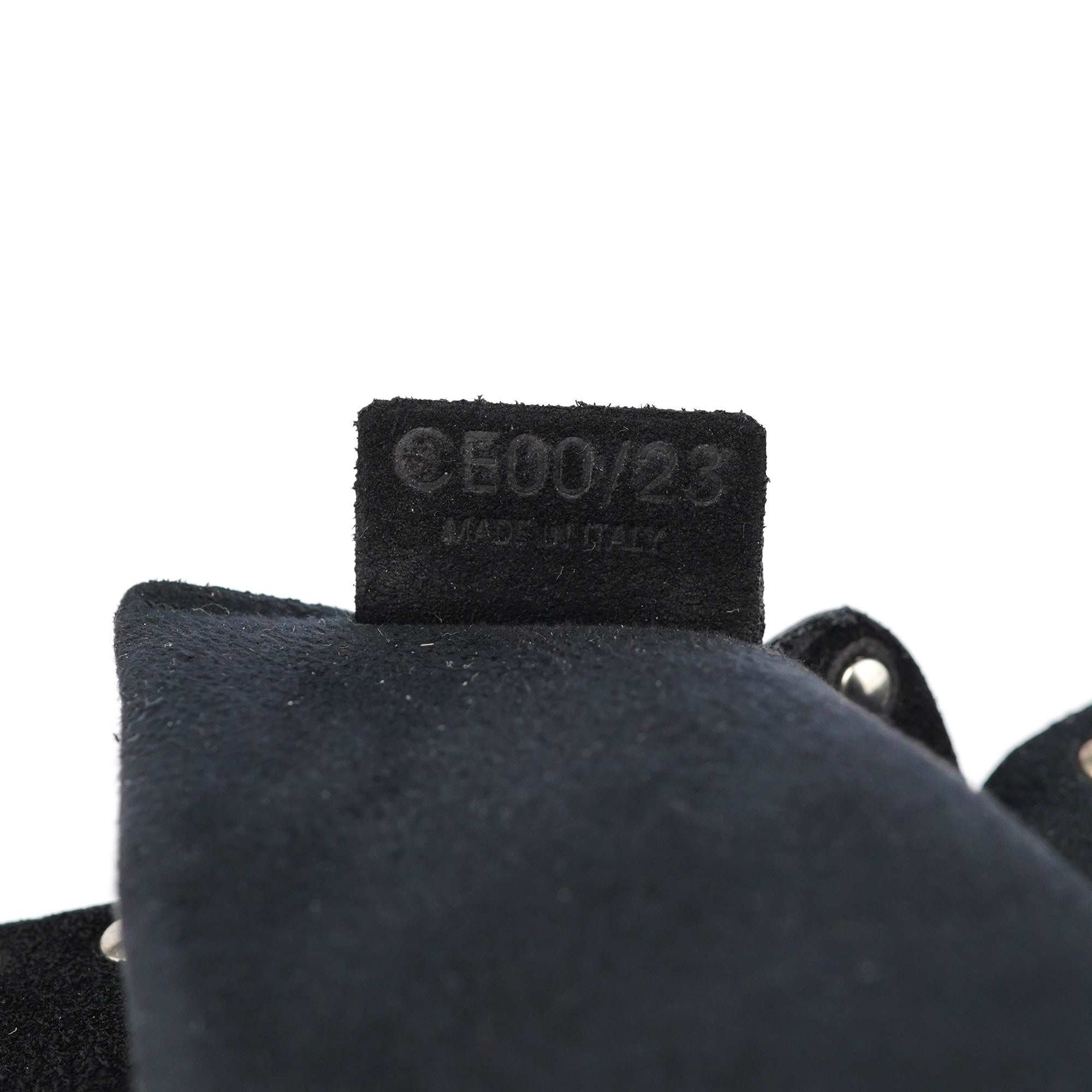 Celine Black Suede Macadam Shoulder Bag
