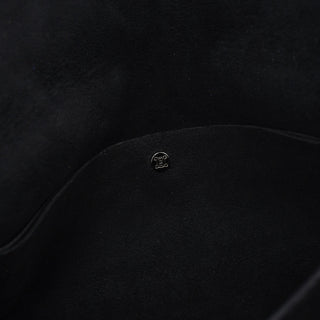 Celine Black Suede Macadam Shoulder Bag