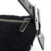 Celine Black Suede Triomphe CC Shoulder Bag