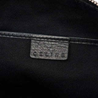 Celine Black Suede Triomphe CC Shoulder Bag