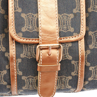 Celine Blue Brown Monogram Shoulder Bag