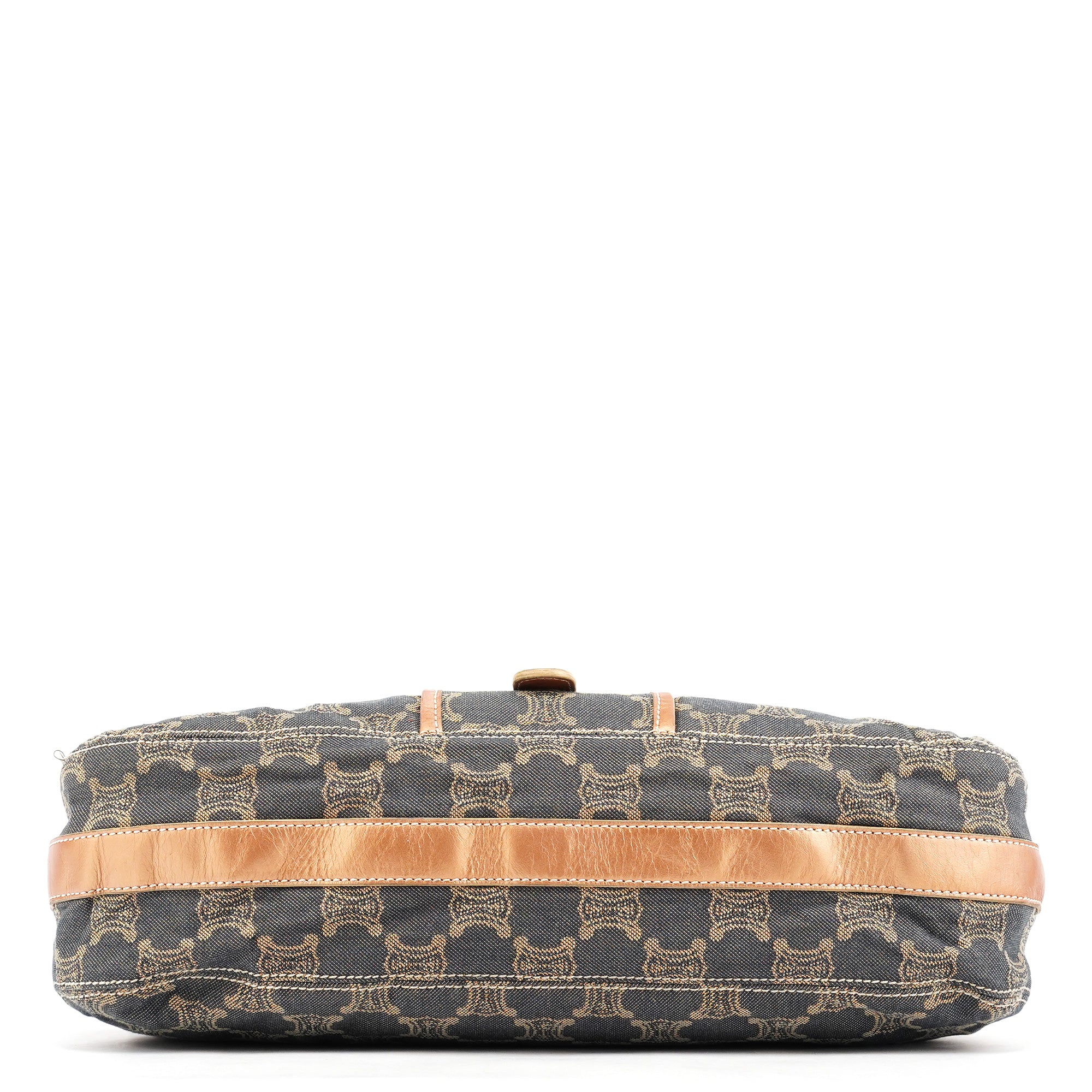 Celine Blue Brown Monogram Shoulder Bag