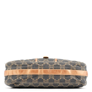 Celine Blue Brown Monogram Shoulder Bag