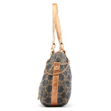 Celine Blue Brown Monogram Shoulder Bag